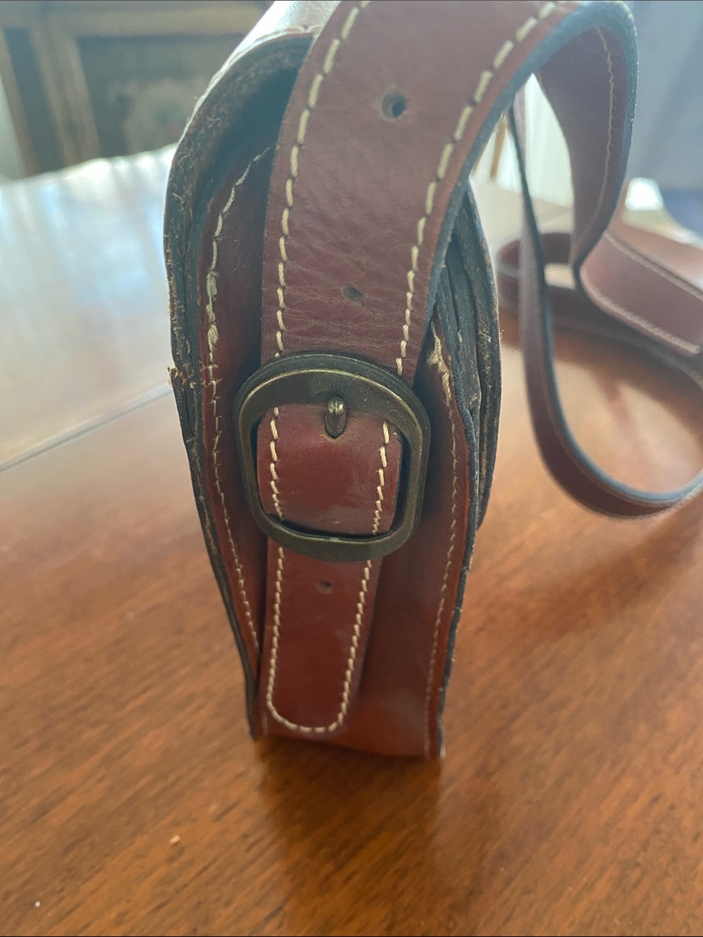 Patricia Nash Tooled Brown Leather Crossbody Bag - Picture 4 of 10